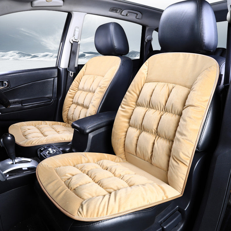 Plush car seat cushion, single seat