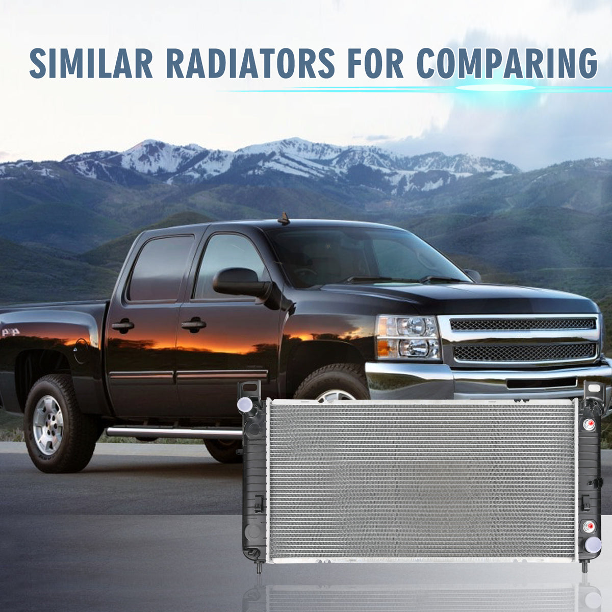 34'' Radiator For Chevy Silverado 1500 GMC Yukon Cadillac Escalade 4.8 5.3L 6.0L - image 9