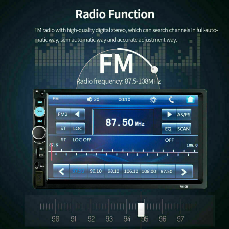 AUX Car MP5 Player Double 2DIN Bluetooth Touch Screen Stereo Radio USB Camera - image 6