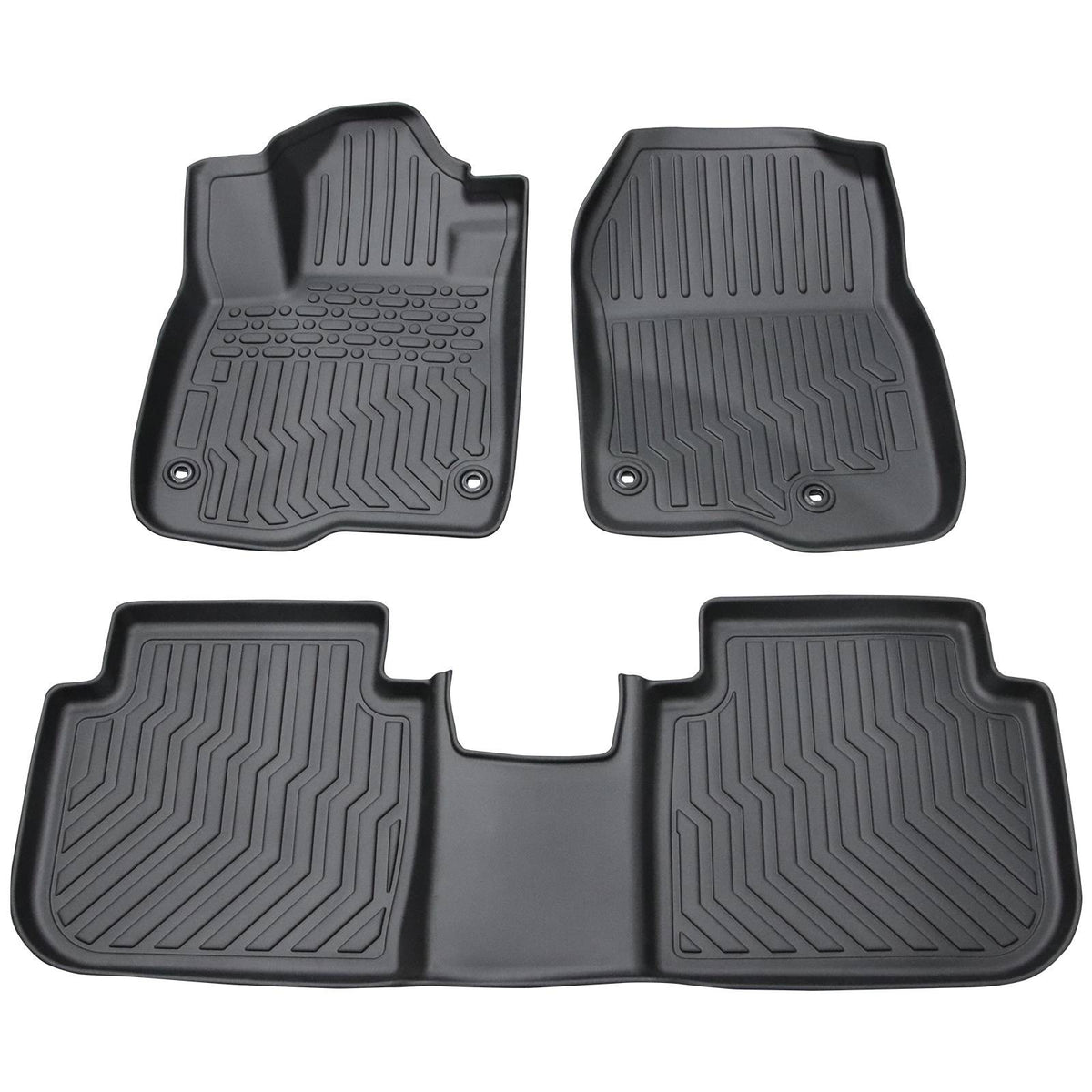 Car Floor Mats For 2023 CRV Hybrid Black All-Weather TPE Rubber Car Mats - image 5