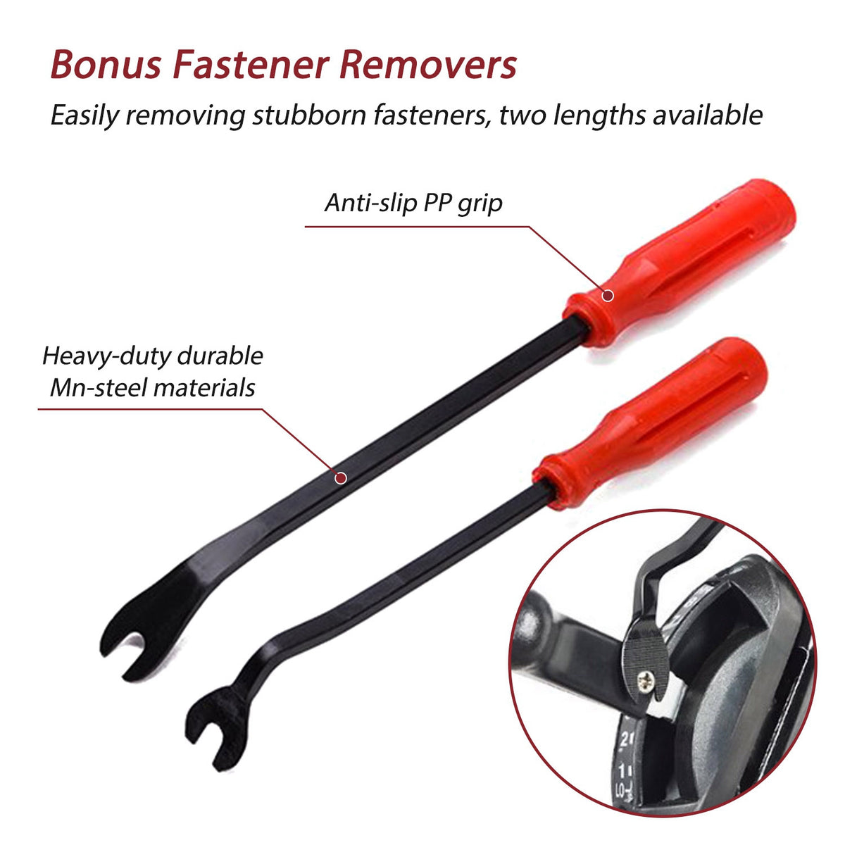 13 Pcs Car Trim Removal Tool Auto Door Panel Clip Dash Plastic Interior Radio Body Open Pry Kit - image 5