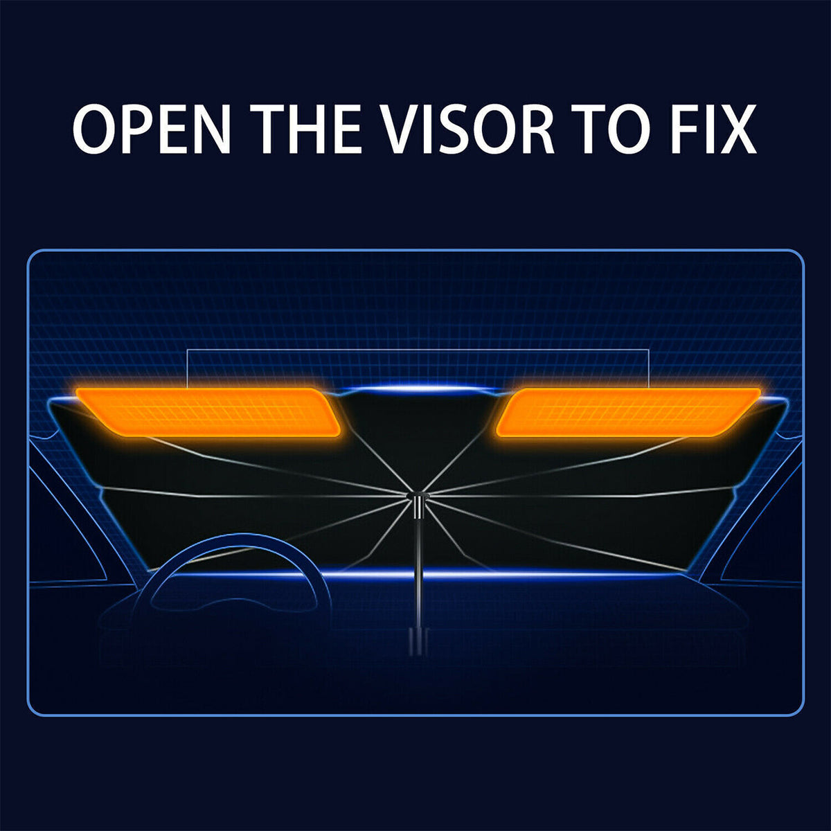 Car Window Sunshade Sun Shade Visor Windshield Cover Auto Car SunShade Foldable UV Umbrella - image 7