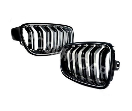 Car Front Bumper Hood Grille Fit For BMW 3 Series F30 F35 2013-2019 - Black