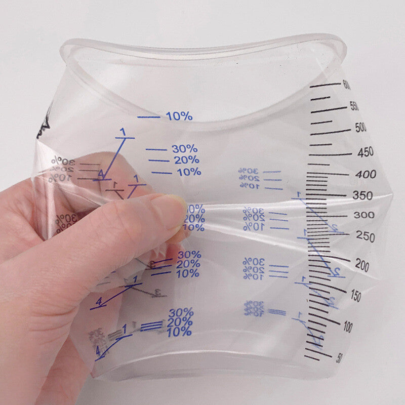 50X Clear Paint Plastic Mixing Cups 600CC Calibrated Measuring Polypropylene New - image 6