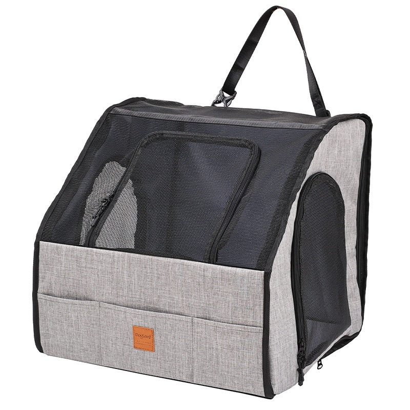 Foldable Waterproof Pet Car Cage with Seat Belt Harness - image 5