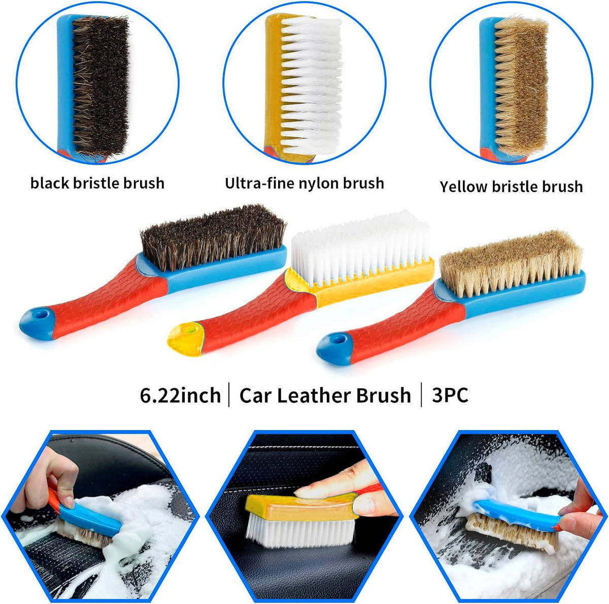 17Pcs Car Detailing Brush Set Drill Not Include - image 2