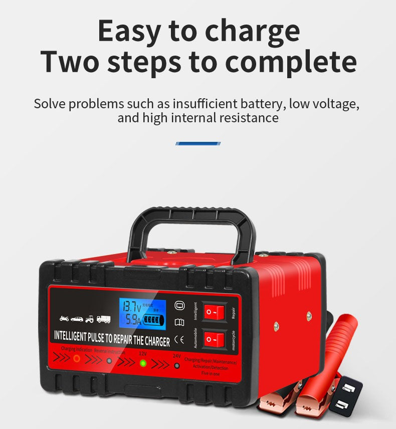 Smart Battery Charger 12V/24V – Car, Van & Leisure Battery, Pulse Repair - image 4