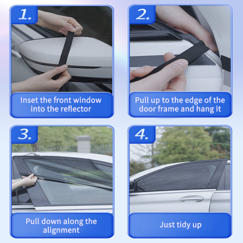 Car Side Window Sunshade Mesh UV Protector - image 4