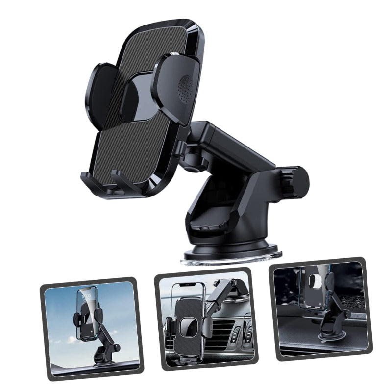 Gravity windscreen phone holder with vent clip
