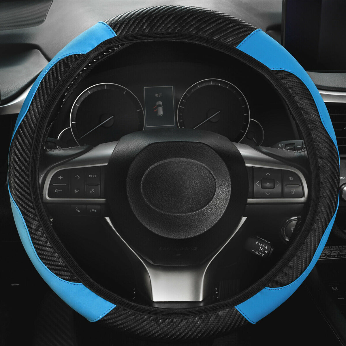 Auto Car Steering Wheel Cover Skidproof Leather Steering Wheel Case For 38cm15 - image 6