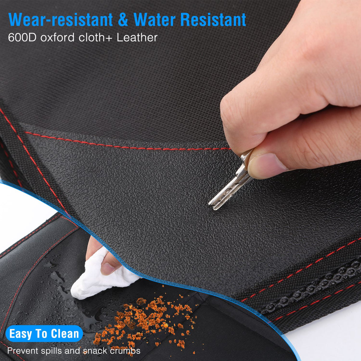 2 Packs Car Seat Protector Cushion Mat Pad With Thick Padding Protector For Child Baby Car Seat Mesh Pockets - image 2