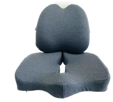 Memory Foam Seat Cushion Breathable Beautiful Buttocks Chair - Dark gray set