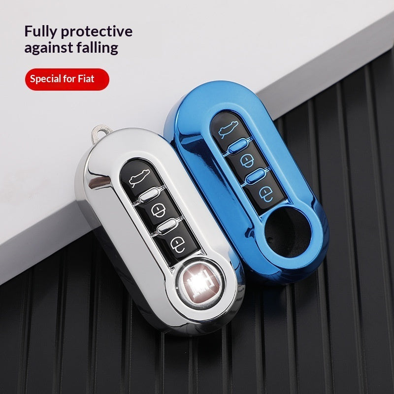 TPU key fob cover for Fiat 3-button flip keys - image 2