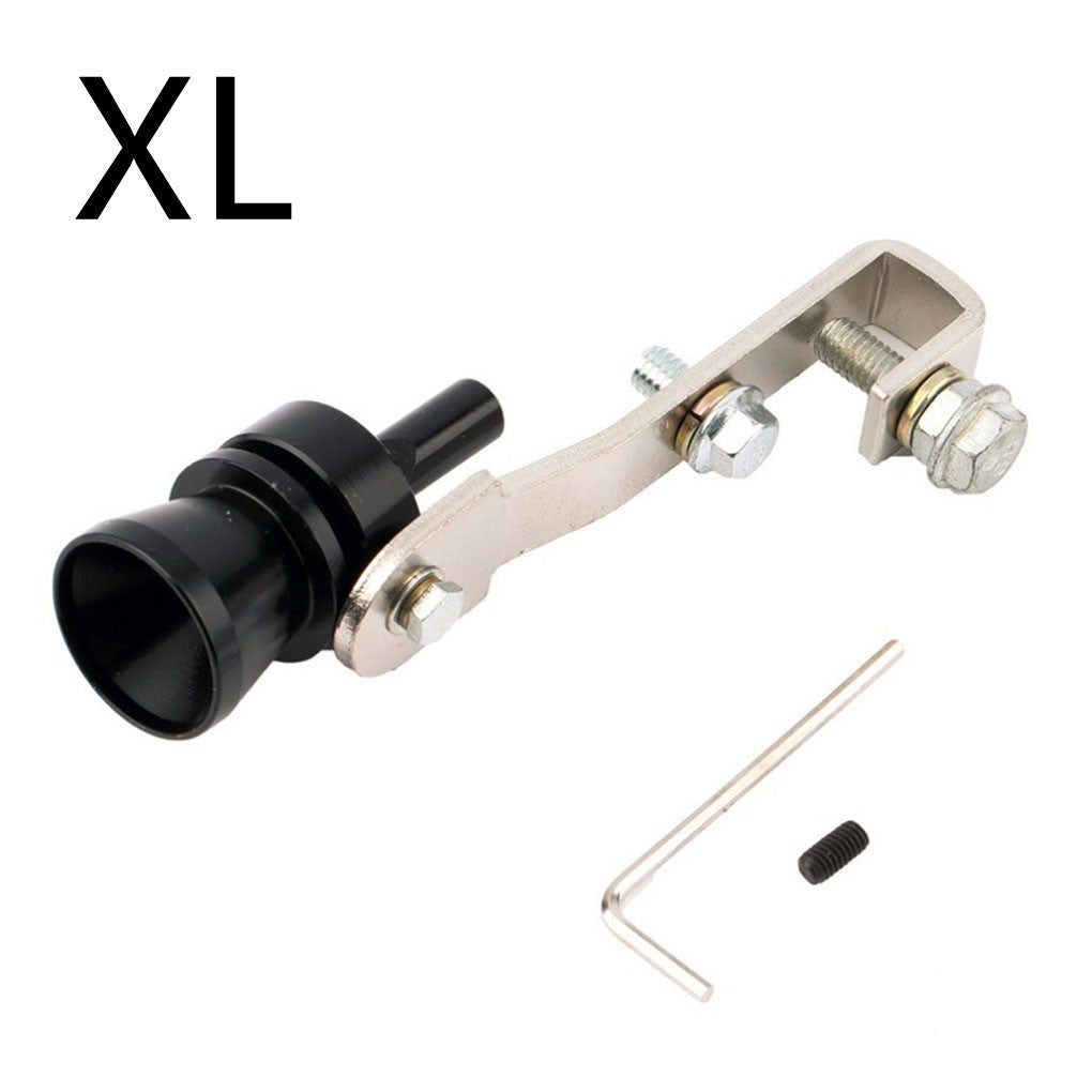 Color Turbo Whistle Exhaust Pipe - Black / XL