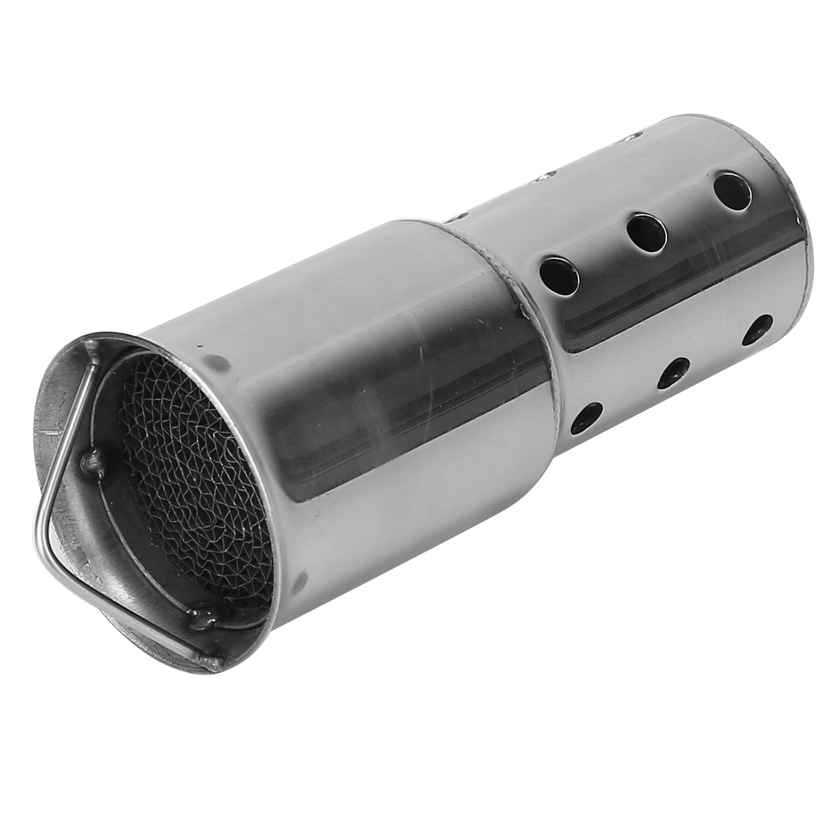1Pc Pipe Silencer Muffler 51MM 2IN Exhaust Pipe Noise Sound Eliminator Motorcycle DB Killer - Silver