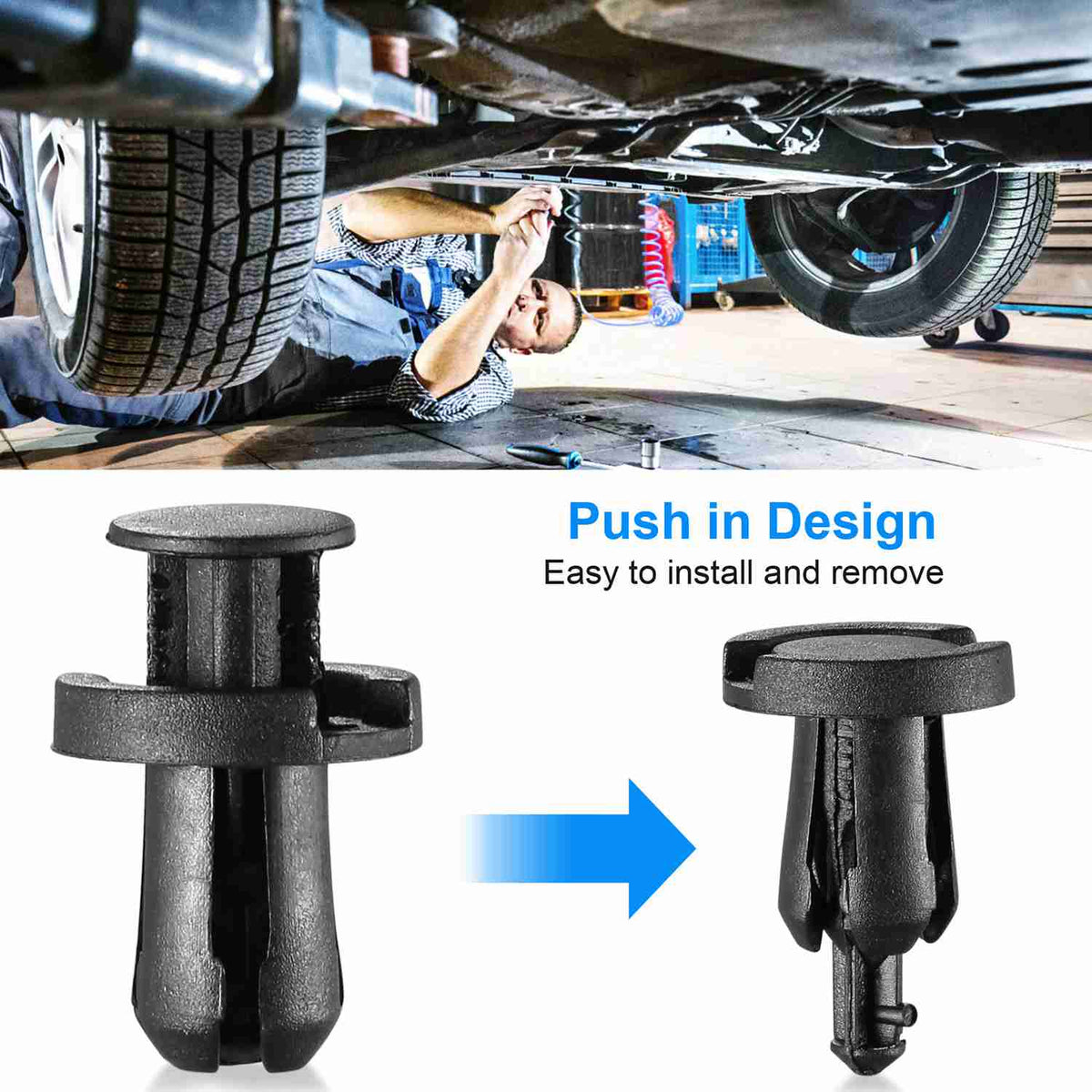 500Packs Bumper Fastener Rivets 30 Kinds Bumper Push Clips Fender Replacement Universally Fit Car Panel Skirt Shield Retainer - image 3