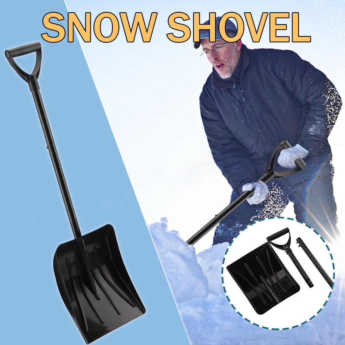 Extendable Snow Brush and Ice Scraper - image 2