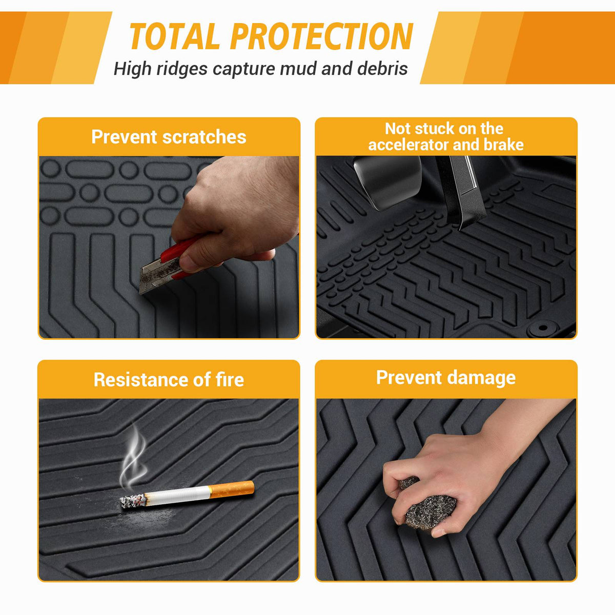 Car Floor Mats For 22-23 Civic Si Civic Sedan All-Weather - image 5