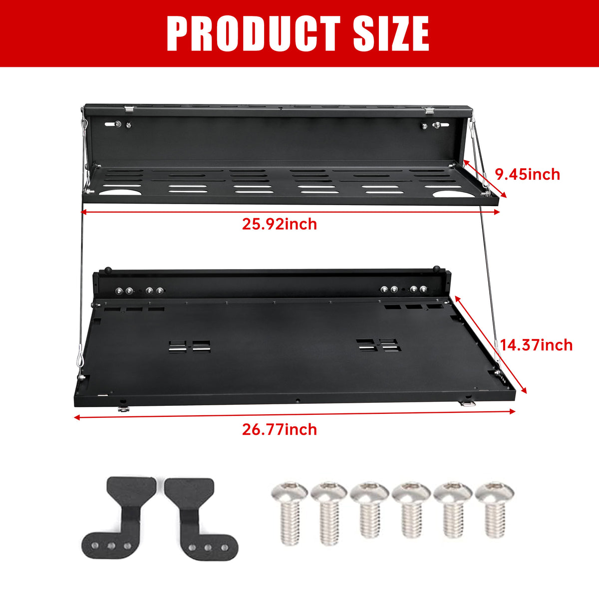 Tailgate Table For Ford Bronco 2021-2024 2-Tier Rear Storage Cargo Shelf - image 6