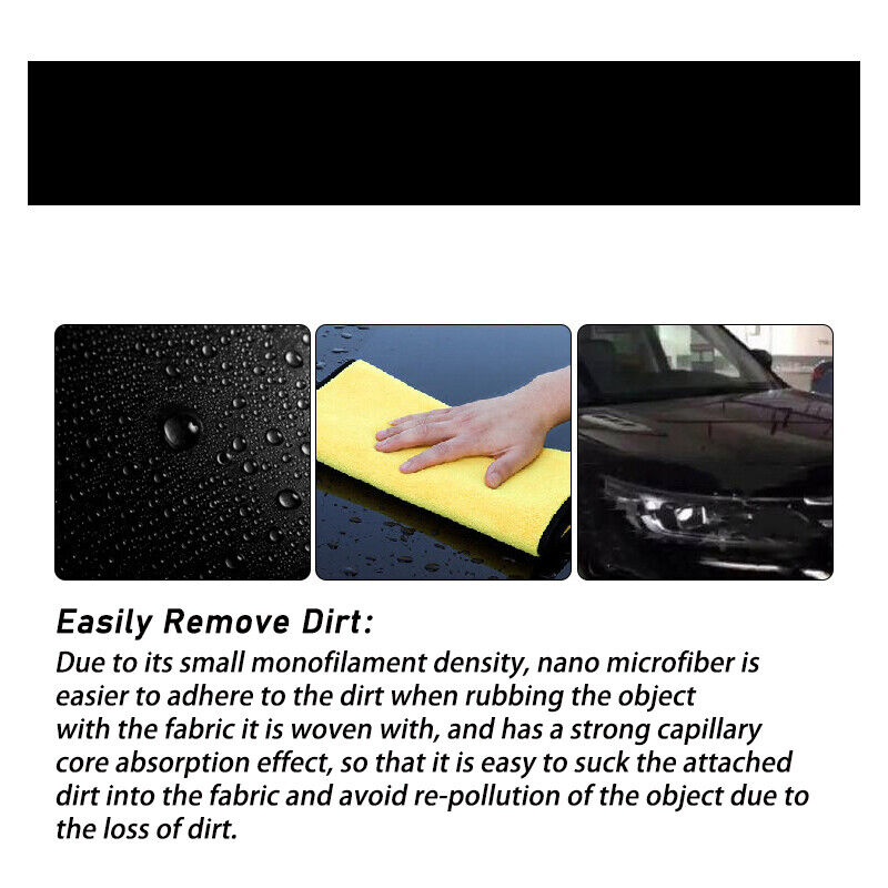 12PCS Car Cleaning Towels Drying Wash Cloth Microfibre Super Absorbent Polishing - image 6