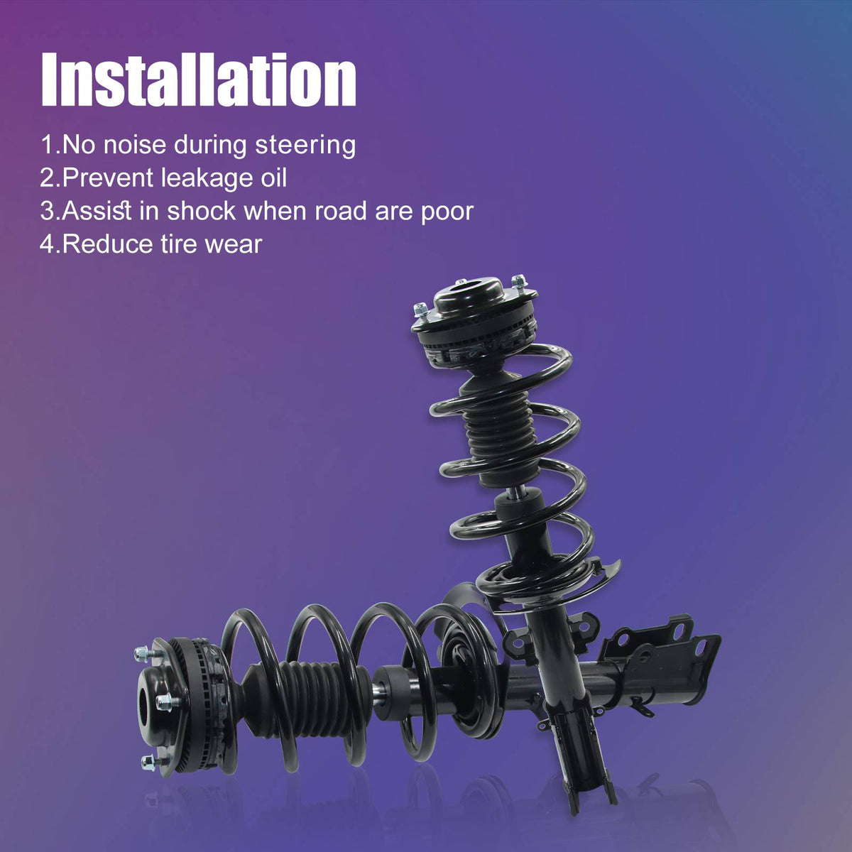 Pair Front Struts W Coil Spring For 2008-2019 Dodge Grand Caravan Town & Country - image 9