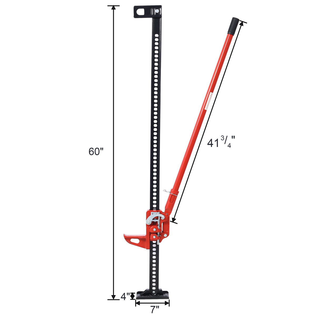 7000 Lb Capacity Ratchet Style Off-road Utility Jack, Heavy Duty Farm Jack For Tractors, Trucks, SUVs, Bumper Lifts, Red - image 8