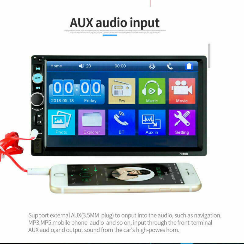 AUX Car MP5 Player Double 2DIN Bluetooth Touch Screen Stereo Radio USB Camera - image 3