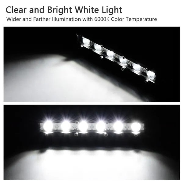 Light Bar Single Row Offroad Spot Lights 18W Ultra Slim Straight - image 4