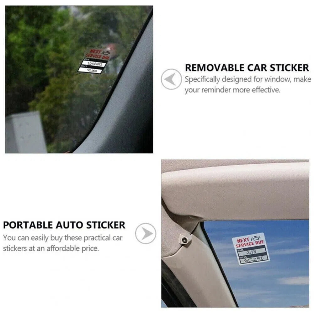 300 Oil Change Service Reminder Stickers Clear Window Lite Sticker Pack US - image 7