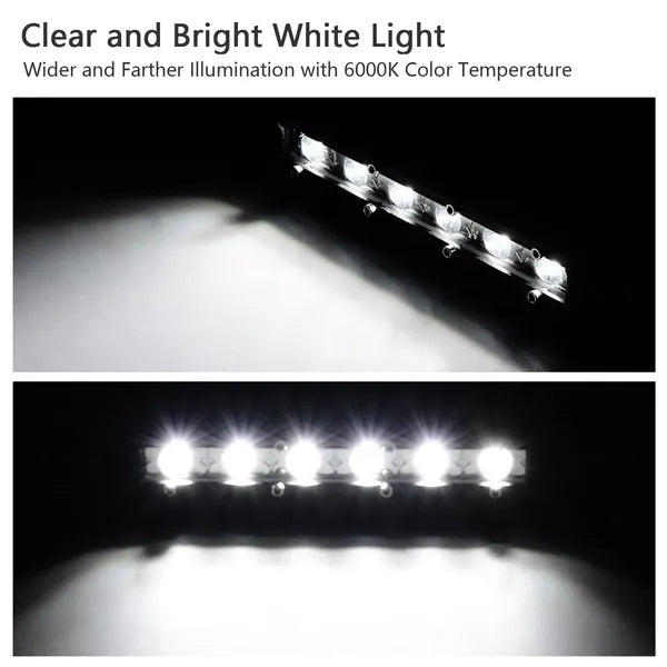 7" LED Light Bar Single Row Offroad Spot Lights 18W Ultra Slim Straight Work Light For Trailer Truck Bus Boat - image 5