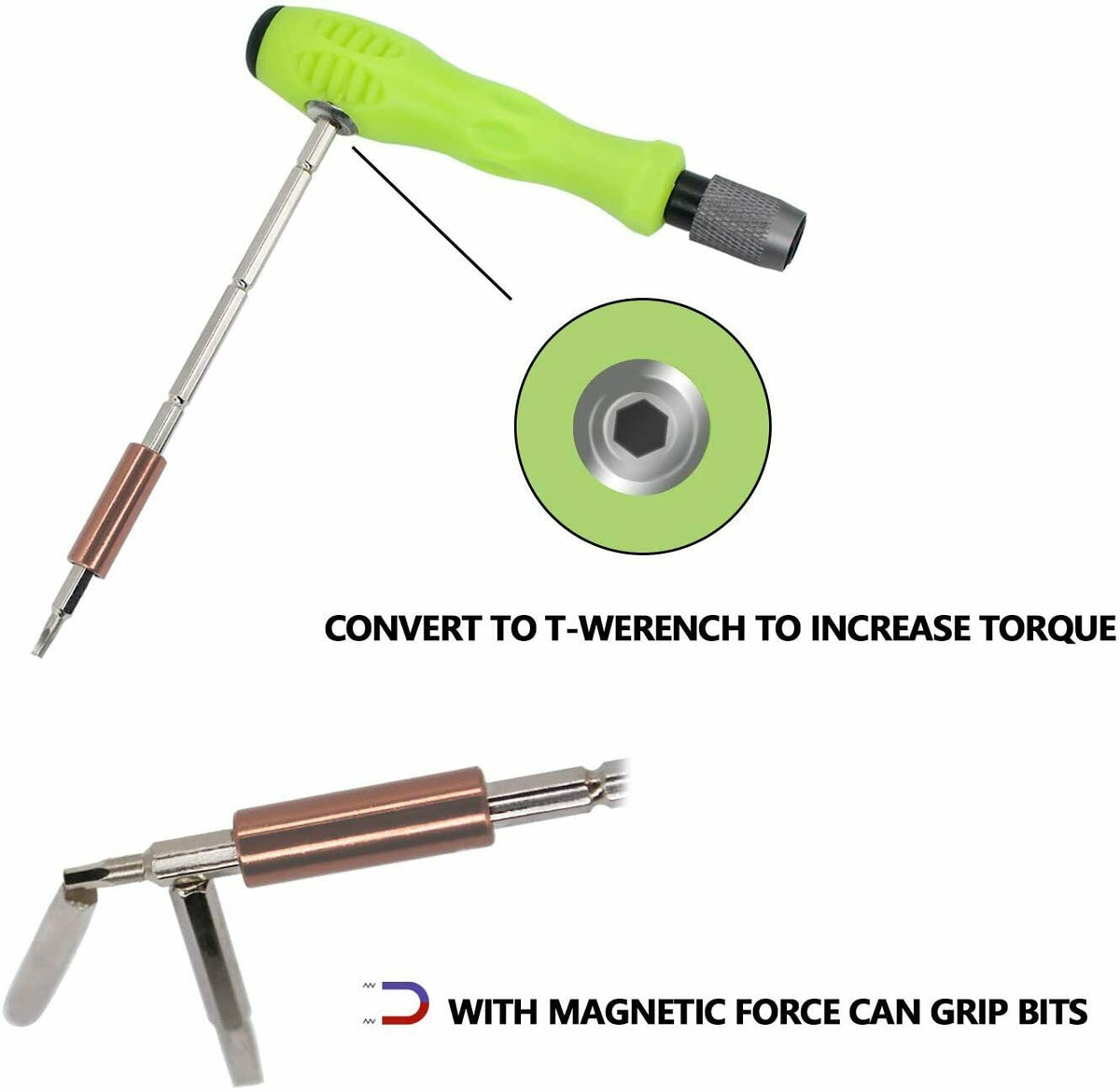 32 IN 1 Small Magnetic Screwdriver Set Torx Driver Professional Repair Tool Kit - image 3