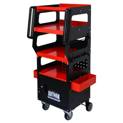 4 LEVEL MULTI PURPOSE TROLLEY FOR DIAGNOSTICS-BLACK RED - image 7