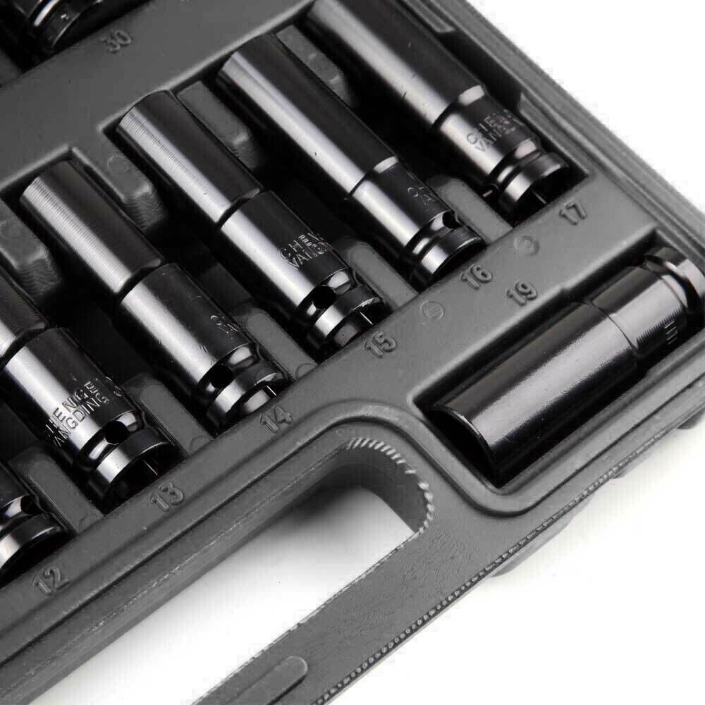 20PCS Deep Impact Socket Set 1 2 Inch Drive Metric 8 - 32mm Lifetime Warranty UK - image 4