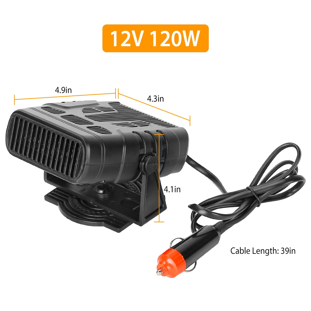 24V 200W Or 12V 120W Portable Car Heater Heating Fan 2 In 1 Defroster Demister Windshield Heater Automotive Cooling Fan - image 4