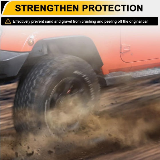Front Rear Fender Flares Compatible With 2007-2018 Wrangler JK JKU, Off-Road Wheel Flares Liner 4 PCS - image 5