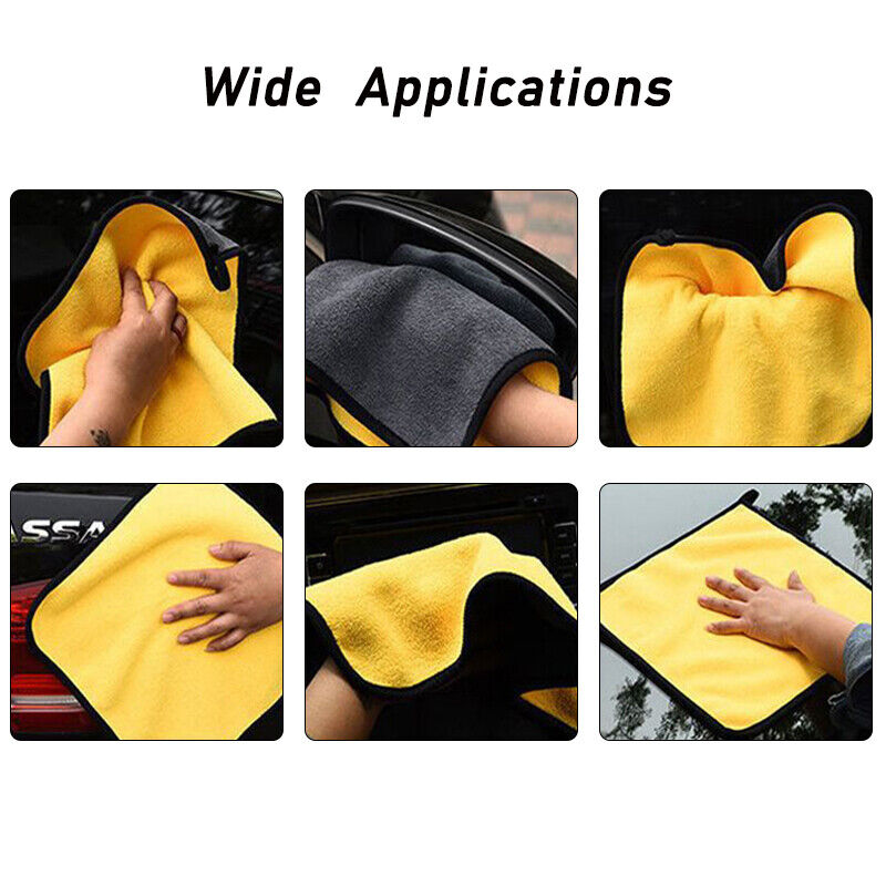 12PCS Car Cleaning Towels Drying Wash Cloth Microfibre Super Absorbent Polishing - image 3