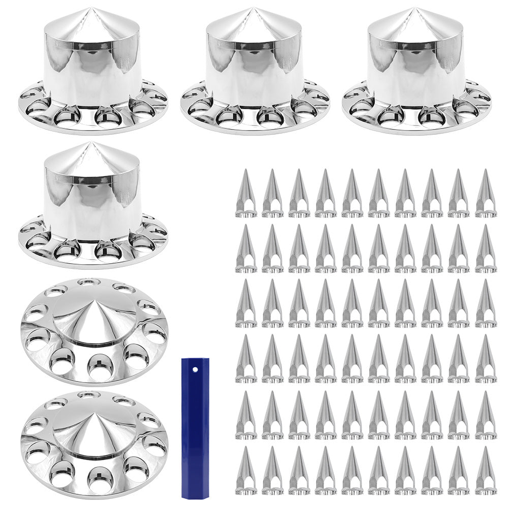 Truck Universal Wheel Hub Cover, 2 Front Wheels -height 130mm,4 Rear Wheels -height 230mm, Including Tools