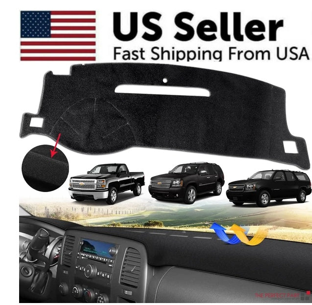Fit For Chevy Silverado Tahoe Suburban 2007-2014 US Dashboard Pad Dash Cover Mat - image 4