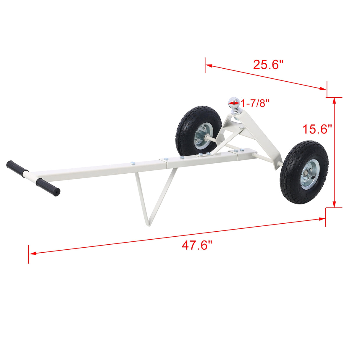 Trailer Dolly With Pneumatic Tires 600 Lb. Maximum Capacity Gray Color - image 2