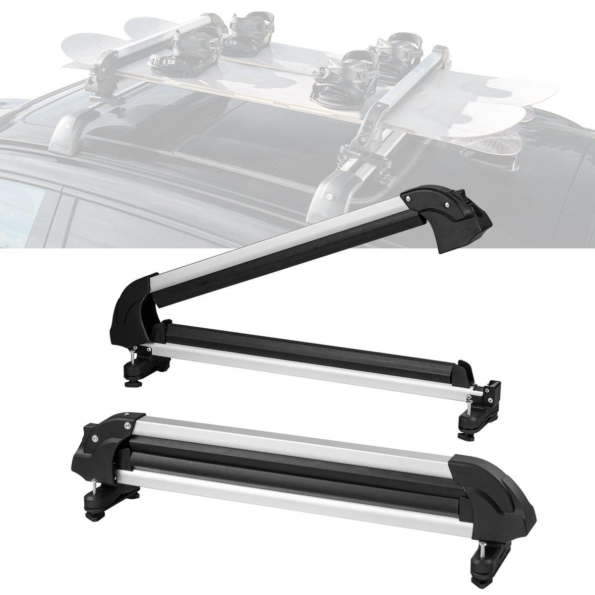 Ski Snowboard Roof Rack 80.5 Cm Universal Ski Rack For Car Roof With Lock - HXBCDJQBK640WO7E0V0