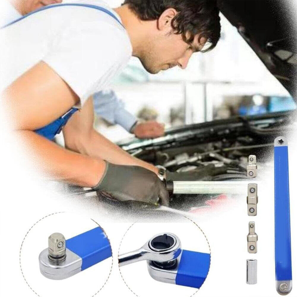 Offset Extension Wrench Ratchet Spanner Wrench Extender Adapters Multifunction - image 5