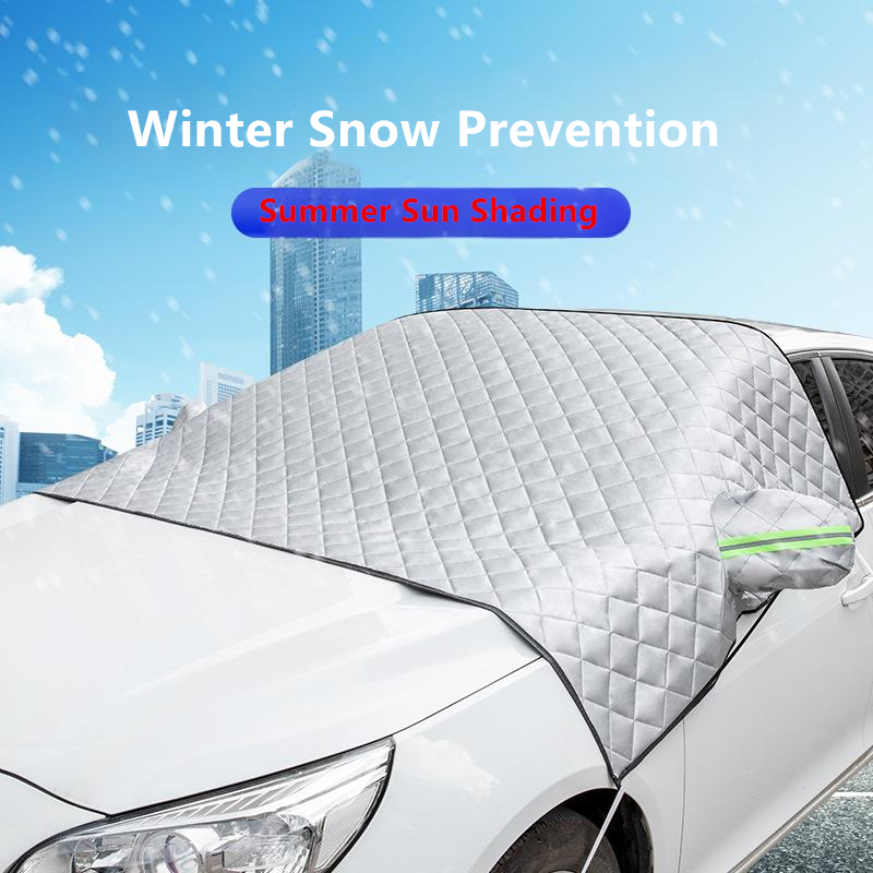 Magnetic windscreen frost and snow cover, silver