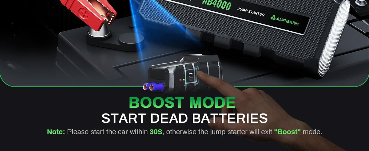 4000A Emergency Starting Power Supply 12V Portable Car Battery Jump Starter With 18W Fast Charge For 10L Gasoline And 8L Diesel Engines With LED Light Jump Starter Cable And EVA Storage Box - image 8