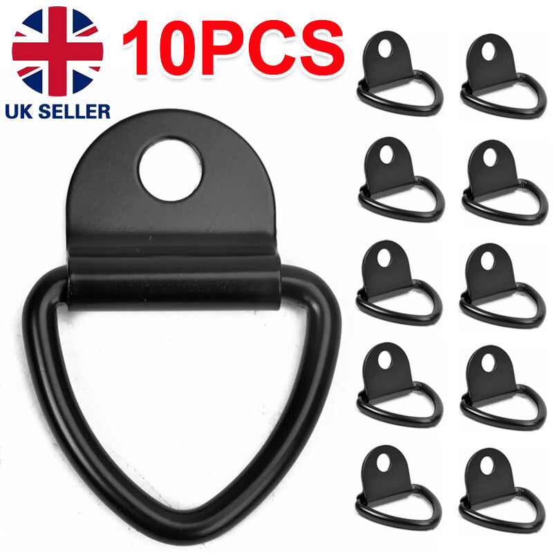 10Pcs V-Rings Hook Tie Down Point Load Securing Lashing Ring Heavy Duty Anchor. - 10pcs