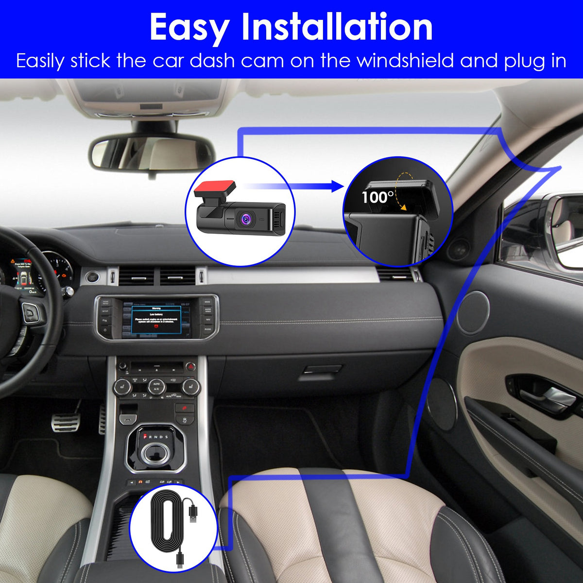 1Pc 2K HD Front Dash Cam For Car With IPS Screen Night Vision Loop Recording Included 32G Storage Card 140 Degree Wide Angle WiFi App Control Front Dashcam - image 6