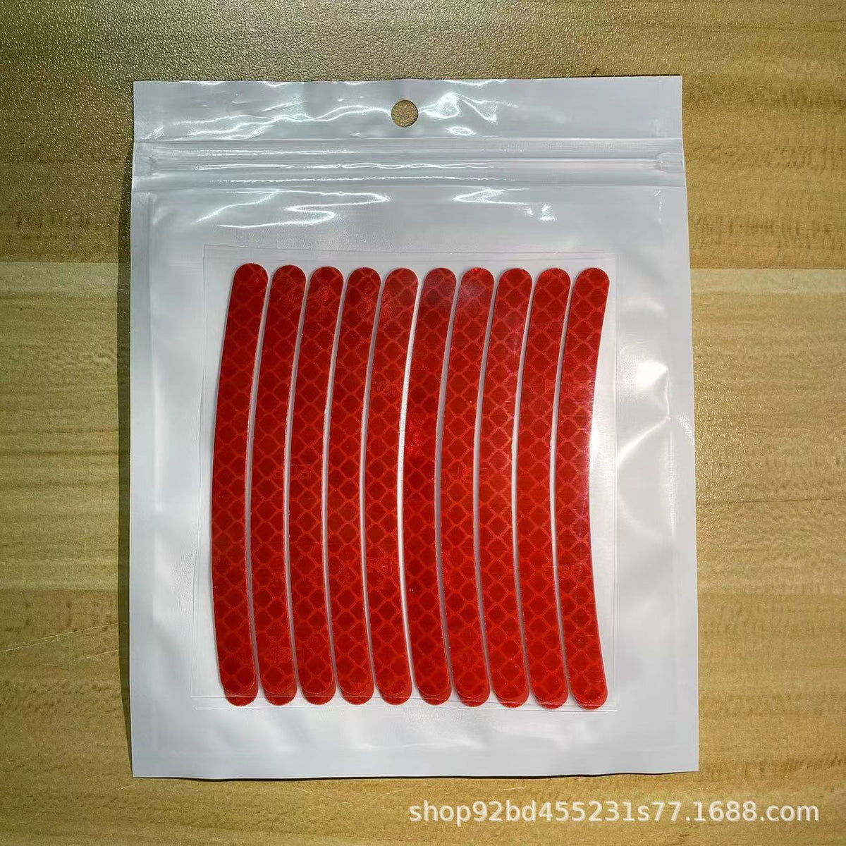 Car Night Glow Multicolor Laser Wheel Hub Stickers, Creative And Personalized Anti-Collision Stickers For Motorcycle And Electric Vehicle Tires - 40 Red Reflective Strips