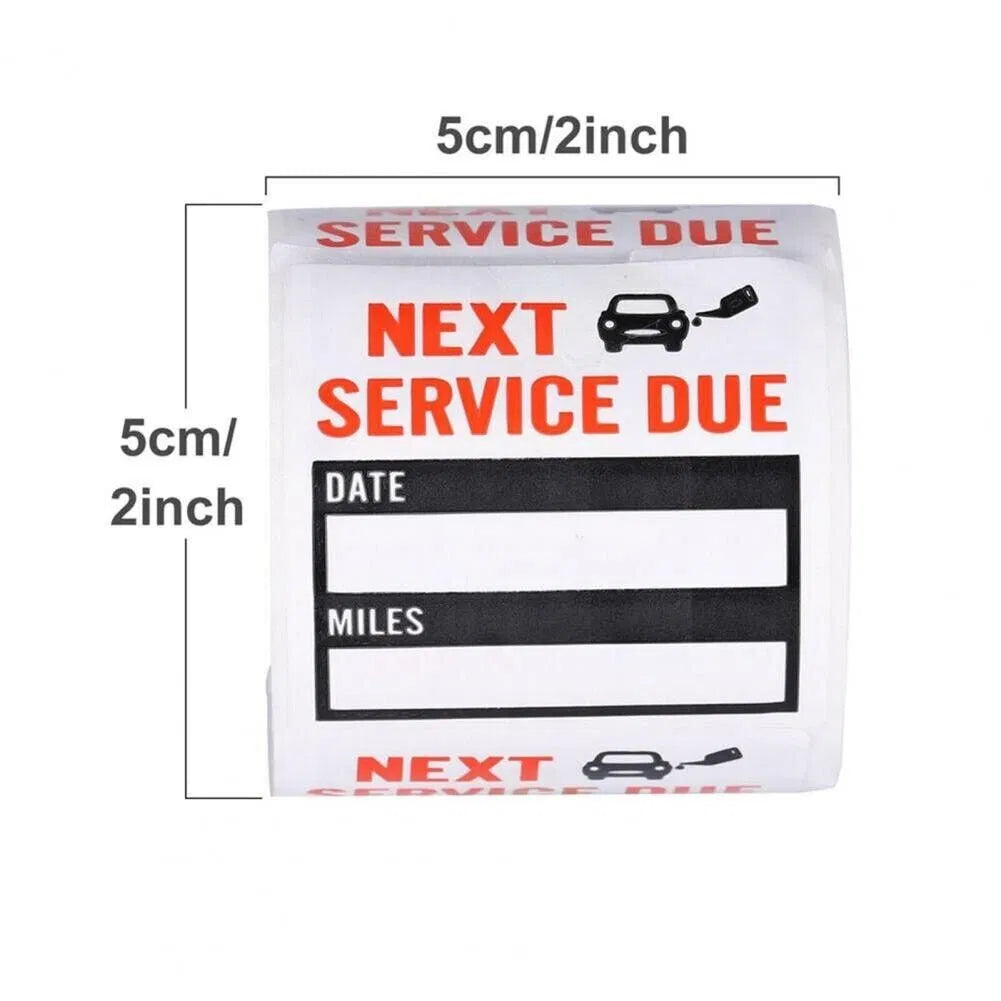 300 Oil Change Service Reminder Stickers Clear Window Lite Sticker Pack US - image 3
