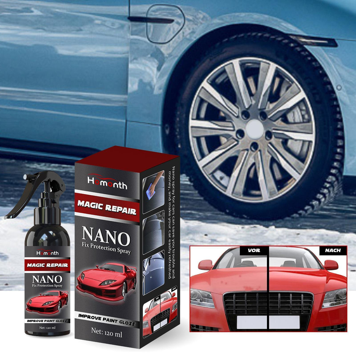 Hongyue Nano Repair Protection Spray Car Coating Agent Car Paint Maintenance Coating Crystal Wax Seal Glaze Coating Spray - image 7