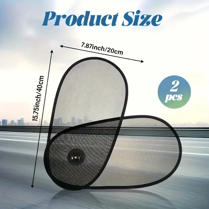 Car side window sunshades, 2-pack - image 2