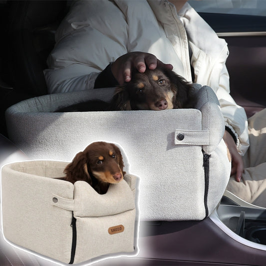 Portable Dog Car Seat Bed Carrier for Small Dogs and Cats